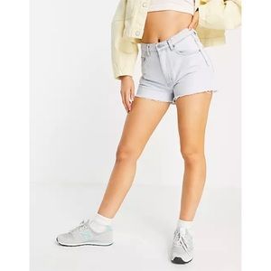 AYR -Cotton Cut Off Denim Shorts in Light Blue